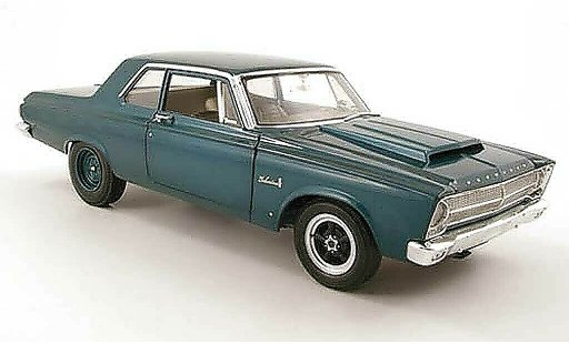 Plymouth Belvedere 1965 1/18 Highway 61 turquoise diecast model cars
