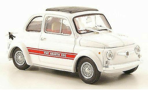 Fiat 695 Abarth SS 1/43 Brumm white 1968 diecast model cars
