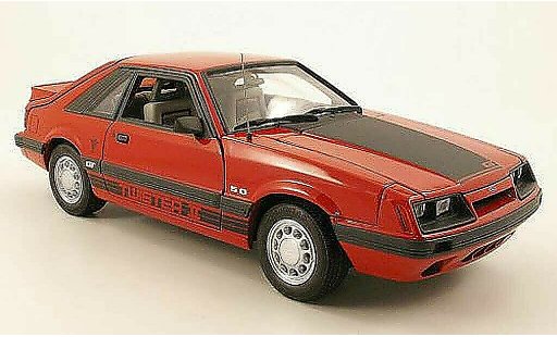 Ford Mustang GT 1/18 GMP twister ii red/mattnoir 1985 diecast model cars
