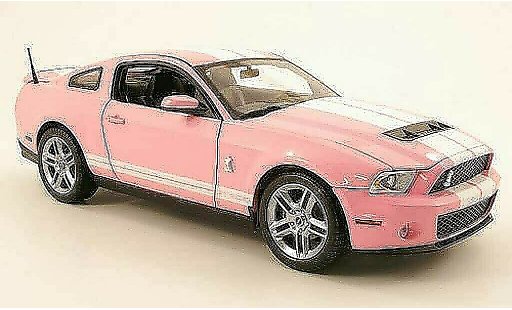 Shelby GT 500 2010 1/18 Shelby Collectibles pink/white diecast model cars