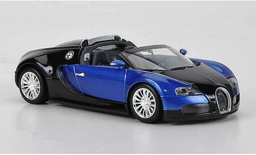 Bugatti Veyron Grand Sport 1/43 Minichamps black/blue 2010 diecast model cars