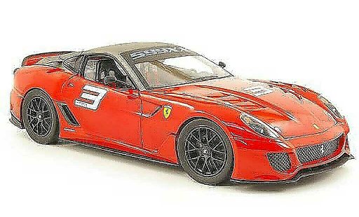 Ferrari 599 XX 1/18 Hot Wheels no.3 red/grey diecast model cars