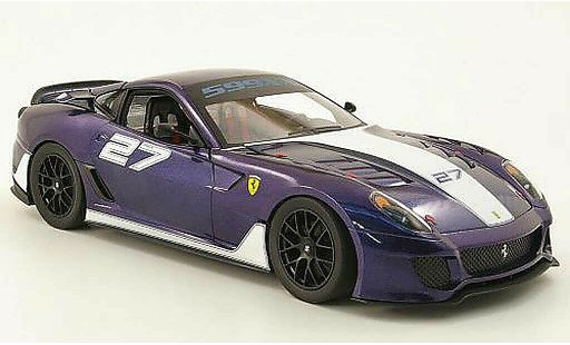 Ferrari 599 XX 1/18 Hot Wheels no.27 blue/white diecast model cars