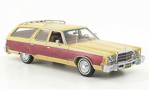 Chrysler Town & Country Station Wagon 1/43 Neo beige/Holzoptik 1976 diecast model cars