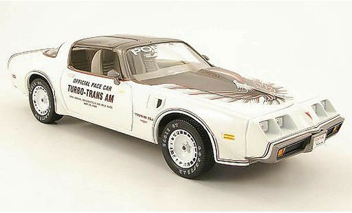 Pontiac Trans Am 1980 1/18 Greenlight white/grey pace car indianapolis diecast model cars