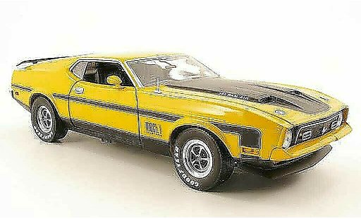Ford Mustang Mach 1 1/18 Sun Star i yellow diecast model cars