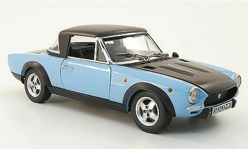 Fiat 124 Abarth 1/18 Sun Star spider csa blue/black 1972 diecast model cars