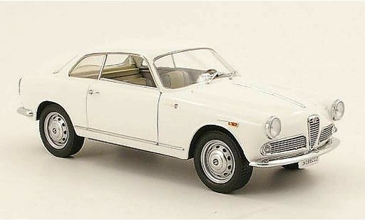 Alfa Romeo Giulietta sprint 1/18 Mini Miniera 1300 white 1965 diecast model cars