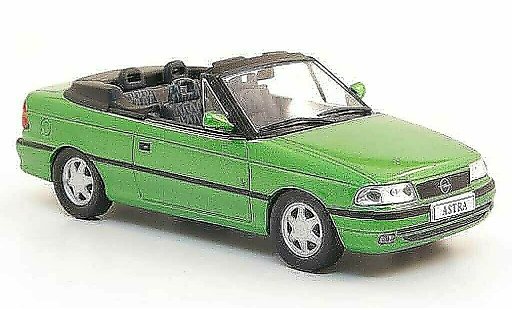Opel Astra F Cabriolet 1/43 Hachette Convertible green (ohne Magazin) 1994 diecast model cars