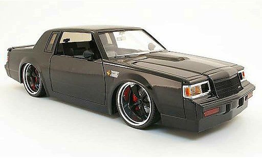 Buick T-Type Grand National 1/18 Jada Toys black 1987 diecast model cars