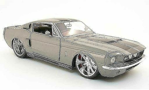 Shelby GT 500 1967 1/18 Jada Toys black bandes diecast model cars