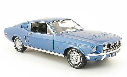 Ford Mustang Fastback 1/18 Greenlight gt 2+2 blue diecast model cars