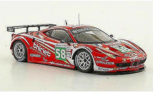 Ferrari 458 Italia GT2 1/43 Fujimi No.58 Team Luxury Racing A.Beltoise / P.Thiriet / F.Jakubowski 24h Le Mans 2011 diecast model cars
