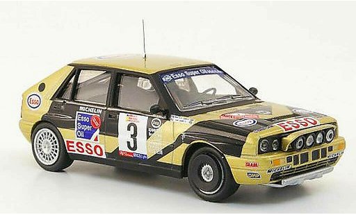 Lancia Delta HF Integrale 1/43 Hachette No.3 Esso Rally Vinho de Madeira 1989 diecast model cars