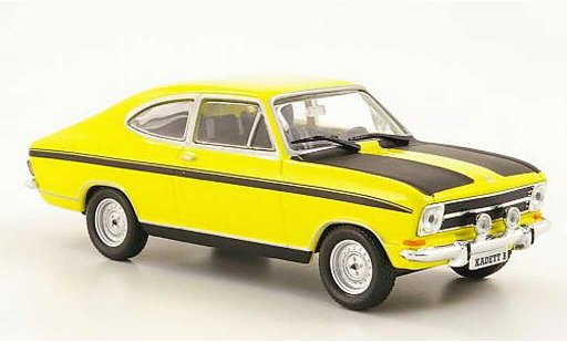 Opel Kadett B B 1/43 Hachette Coupe yellow/black (ohne Magazin) 1972 diecast model cars