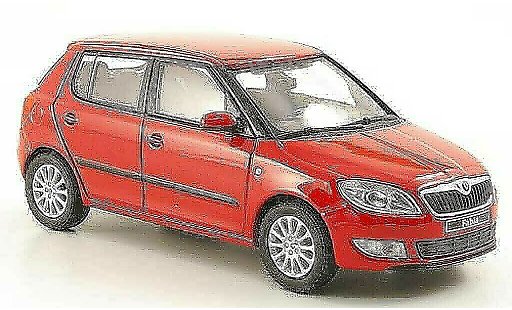 Skoda Fabia Base 1/43 Abrex red 2010 diecast model cars