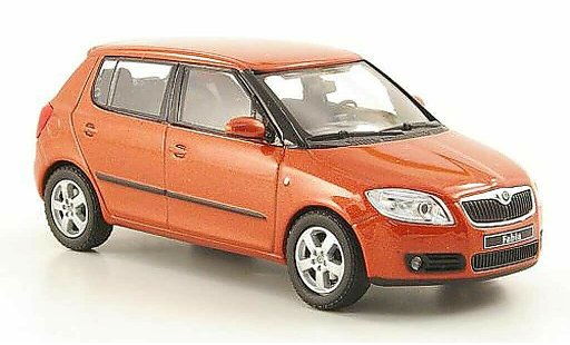 Skoda Fabia II 1/43 Abrex orange 2006 diecast model cars