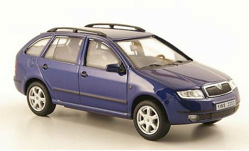 Skoda Fabia Base 1/43 Abrex blue diecast model cars