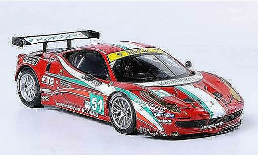 Ferrari 458 Italia GT2 1/43 Hot Wheels Elite No.51 AF Corse 24h Le Mans (Elite) 2011 diecast model cars