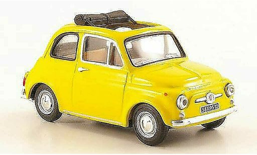 Fiat 500 F 1/43 Vitesse yellow openes Rollroof 1965 diecast model cars