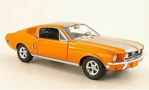 Ford Mustang Fastback 1/18 Greenlight GT 2+2 orange/grey metalliseegrey diecast model cars
