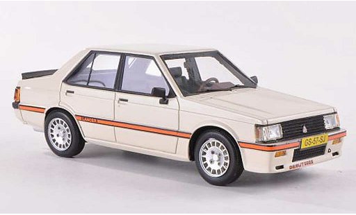 Mitsubishi Lancer 2000 Turbo 1/43 Neo EX PWO cremewhite 1980 diecast model cars