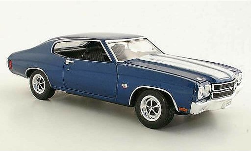 Chevrolet Chevelle SS 1/18 Welly 1970 blue/white SS454 diecast model cars