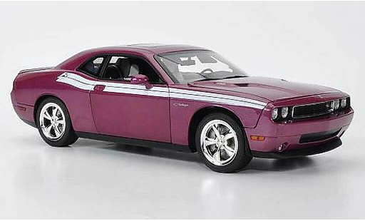 Dodge Challenger 2010 1/18 Highway 61 R/T purple with whiteer Dekoration diecast model cars