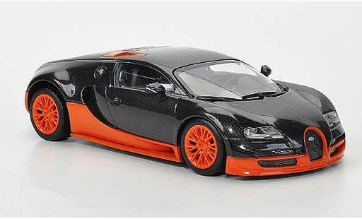 Bugatti Veyron Super Sport 1/43 Minichamps grey/orange avec Figur 2011 diecast model cars