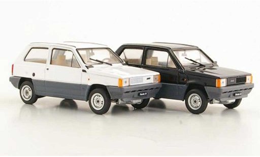 Fiat Panda Coffret 1/43 Brumm 2er-Set: 30 white and 45 black 1980 diecast model cars