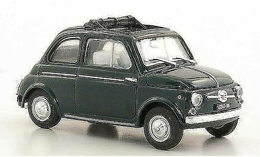 Fiat 500 D 1/43 Brumm green geoffnetes folding roof 1960 diecast model cars