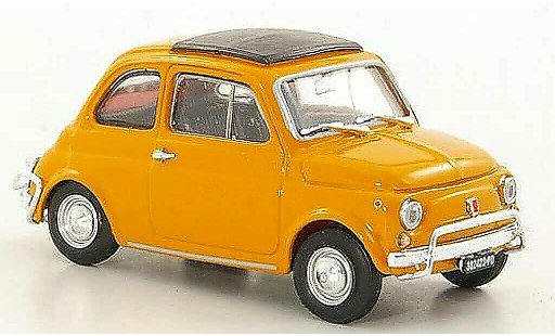 Fiat 500 L 1/43 Brumm yellow 1968 diecast model cars