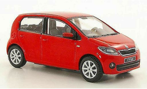 Skoda Citigo 5 portes 1/43 Abrex red 5- 2012 diecast model cars