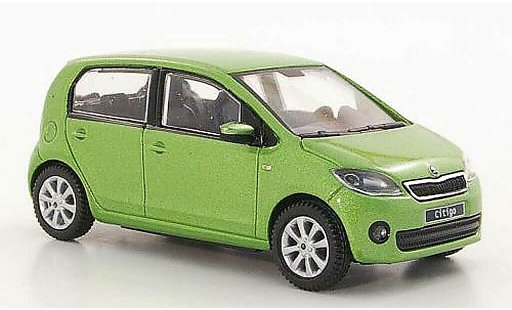 Skoda Citigo 5 portes 1/43 Abrex green 5- 2012 diecast model cars