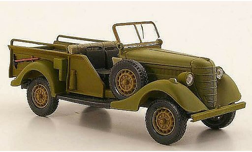 Gaz 61-417 Ouvert 1/43 Nash Avtoprom matt green geoffnetes hood diecast model cars