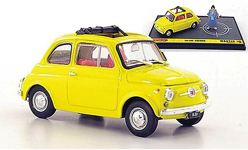 Fiat 500 Classique 1/43 Brumm yellow Goemon ''Wante- Lupin the 3rd'' diecast model cars