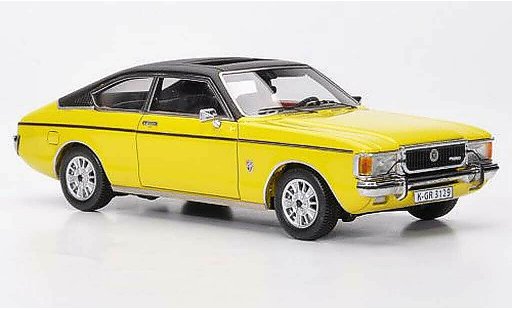 Ford Granada Coupe 1/43 Neo MKI yellow/black 1976 diecast model cars