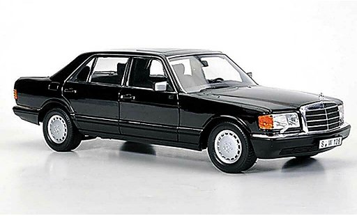 Mercedes 560 Base 1/18 Norev (W126) black 1985 diecast model cars
