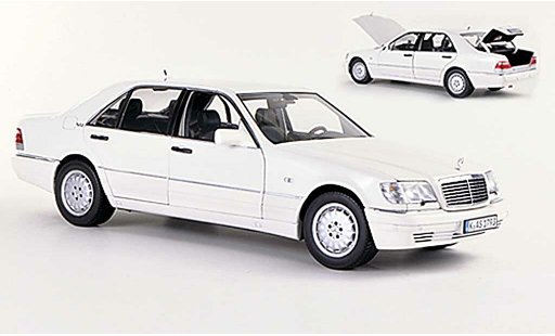 Mercedes Classe S Base 1/18 Norev S 600 (W140) white 1997 diecast model cars