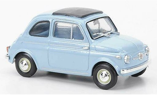 Fiat 500 Nuova 1/43 Brumm blue geschl. folding roof un2 Figuren 1959 diecast model cars