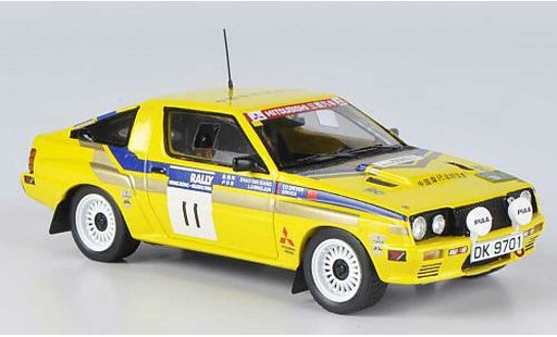 Mitsubishi Starion Base 1/43 Reve Collection 4WD No.11 L.Ningjun / Z.Yanxiang Rally Hong Kong-Peking 1986 diecast model cars