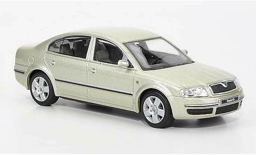 Skoda Superb Base 1/43 Abrex beige diecast model cars