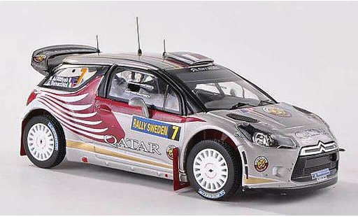 DS Automobiles DS3 WRC 2012 1/43 IXO No.7 Qatar Rally Sweden N.Al-Attiyah/G.Bernacchini diecast model cars
