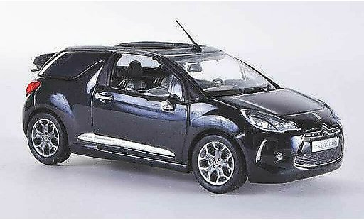 DS Automobiles DS3 Cabriolet 1/43 Norev Convertible black 2013 diecast model cars