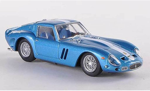 Ferrari 250 GTO 1962 1/43 Brumm met blue (whiteer stripes) Chinetti Motors diecast model cars