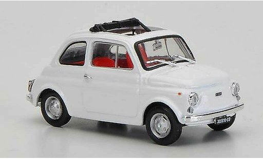 Fiat 500 R 1/43 Brumm white ge?ffnetes folding roof 1972 diecast model cars