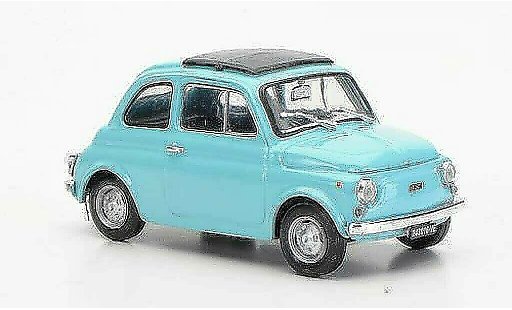 Fiat 500 R 1/43 Brumm turquoise closedes folding roof 1972 diecast model cars