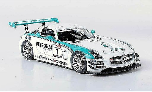 Mercedes SLS GT3 1/43 Ebbro AMG No.1 Petronas Syntium N.Taniguchi / F.Hairuman / D.Ang / M.Yanagida Super Taikyu 2012 diecast model cars