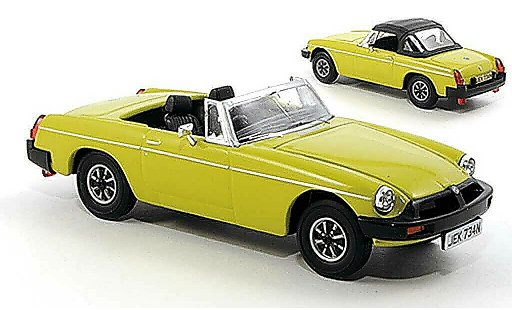 MG B Base 1/43 Vanguards yellow-green RHD diecast model cars