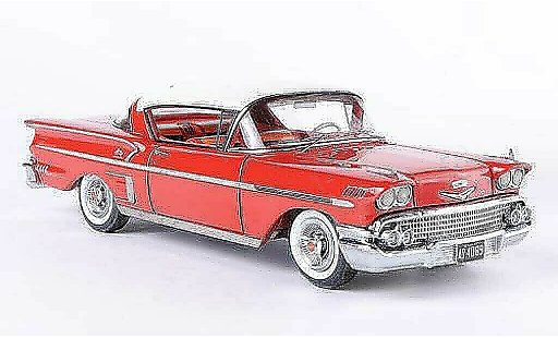 Chevrolet Bel Air Coupe 1/43 Neo 1958 Impala 2-Door Hardtop red/white diecast model cars
